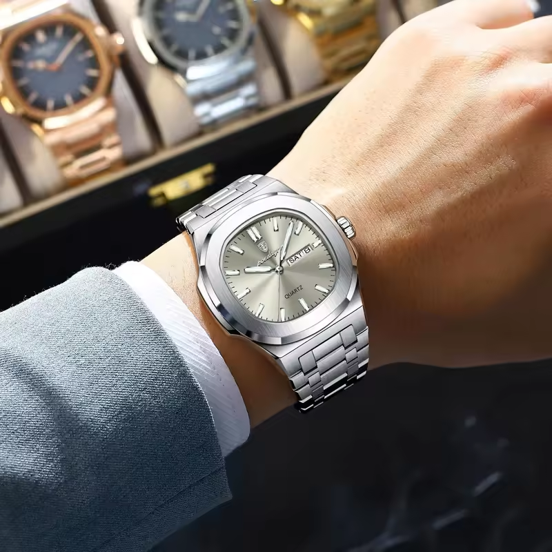 High-End Men’s Quartz Watch – Waterproof & Luminous Dial