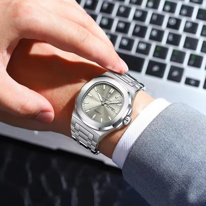 High-End Men’s Quartz Watch – Waterproof & Luminous Dial