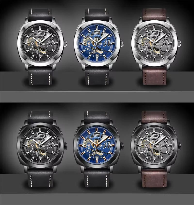 Aureon Automatic Skeleton Watch – Luxury Mechanical Timepiece for Men