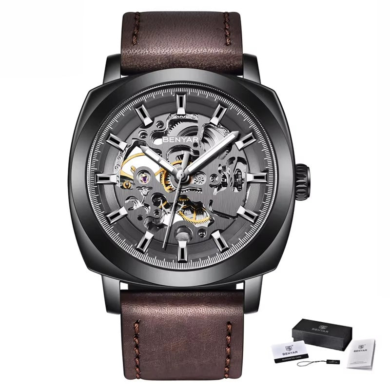 Aureon Automatic Skeleton Watch – Luxury Mechanical Timepiece for Men