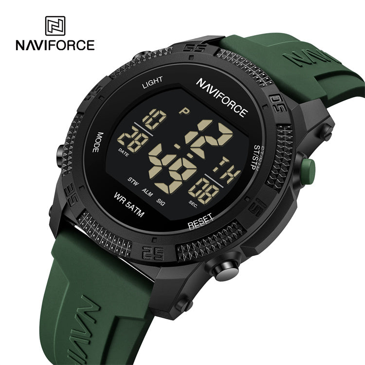 NAVIFORCE Sport Watch – Waterproof LCD Display for Men