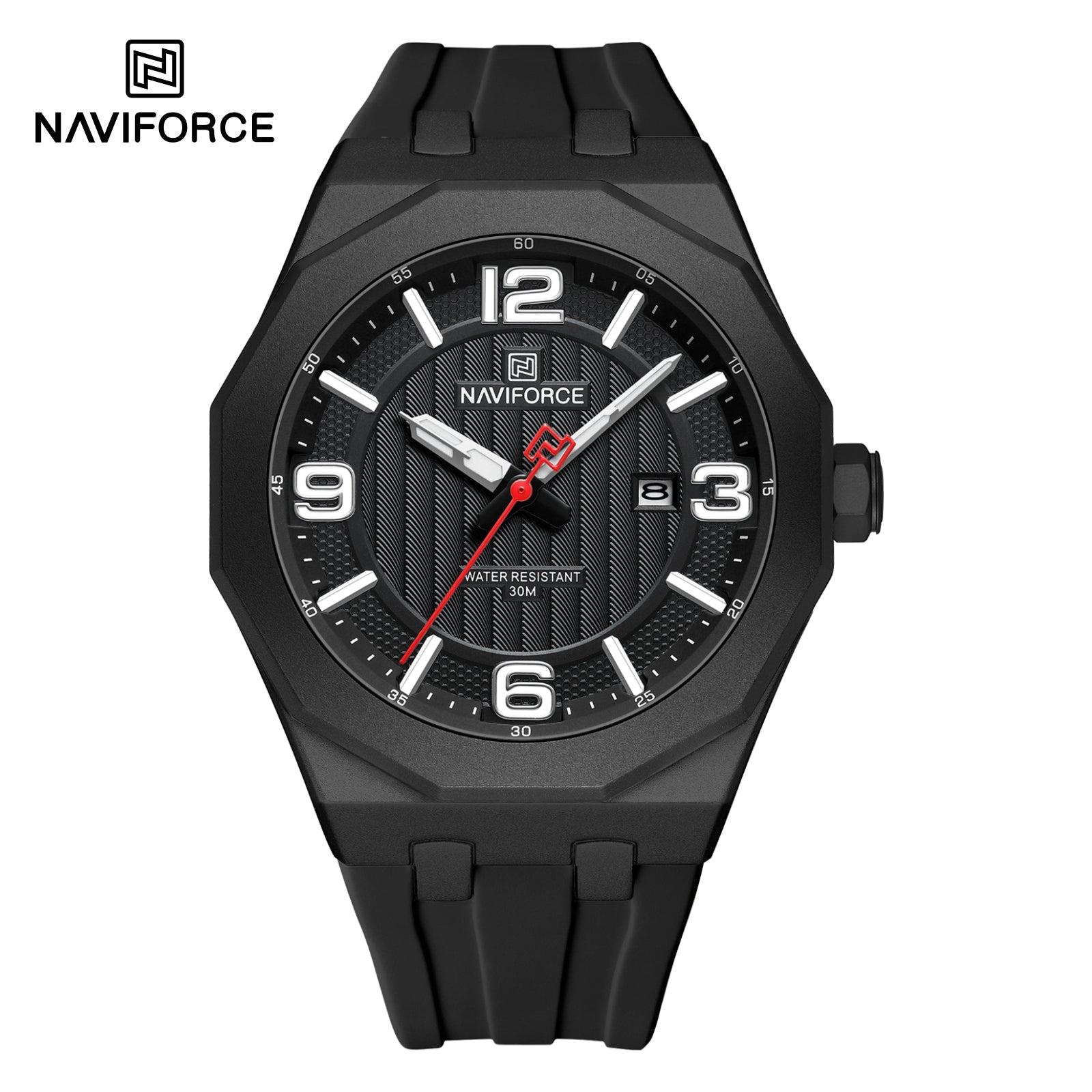 NAVIFORCE Luxury Men’s Watch – Auto Date Silicone Sport Design