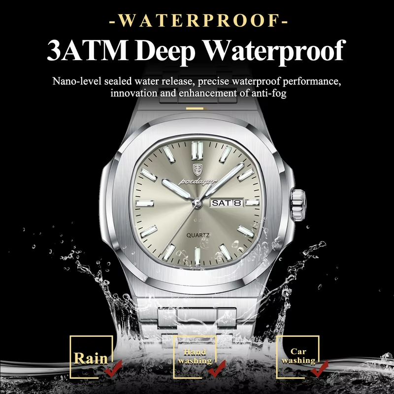 High-End Men’s Quartz Watch – Waterproof & Luminous Dial