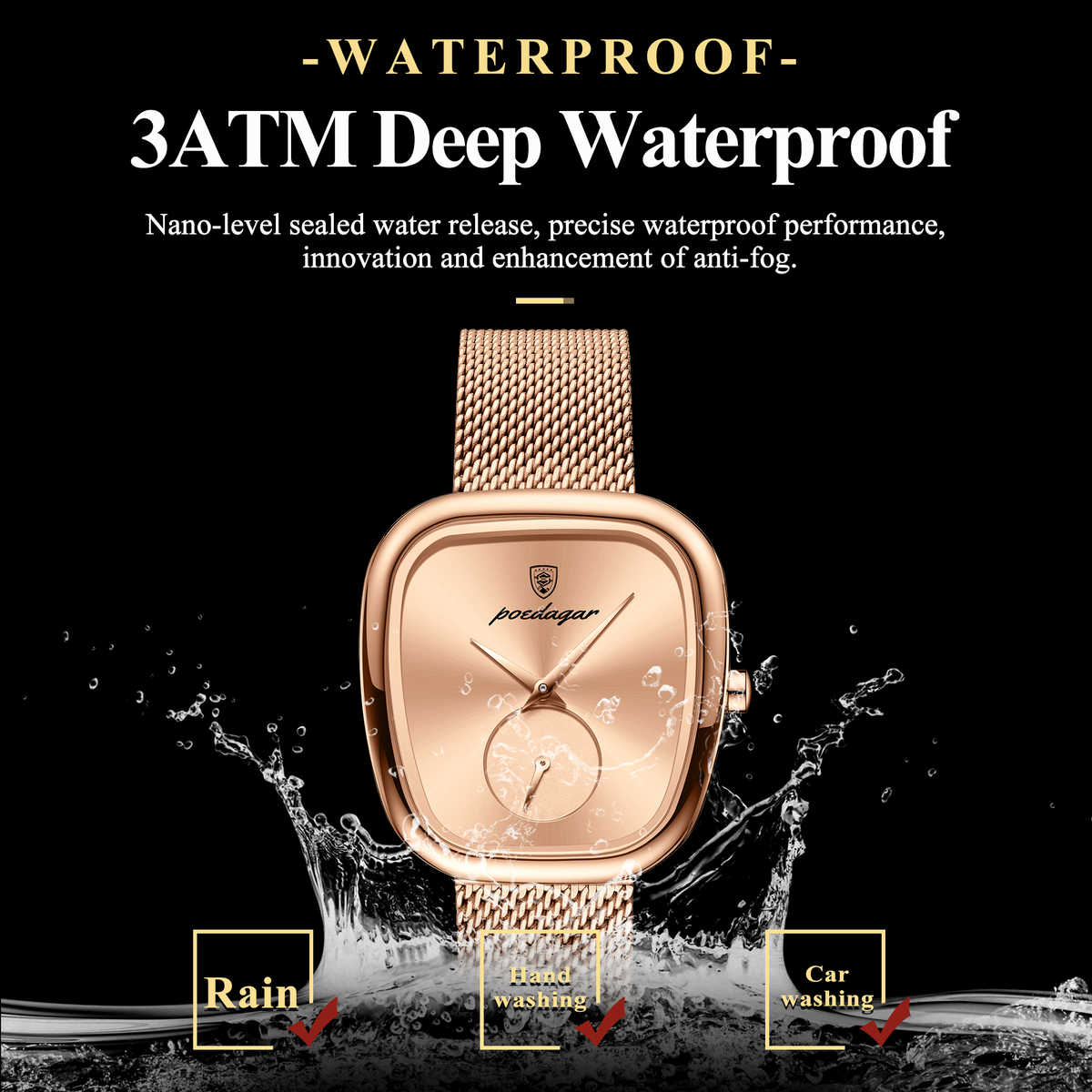 POEDAGAR Luxury Women’s Watch – Elegant Stainless Steel & Waterproof