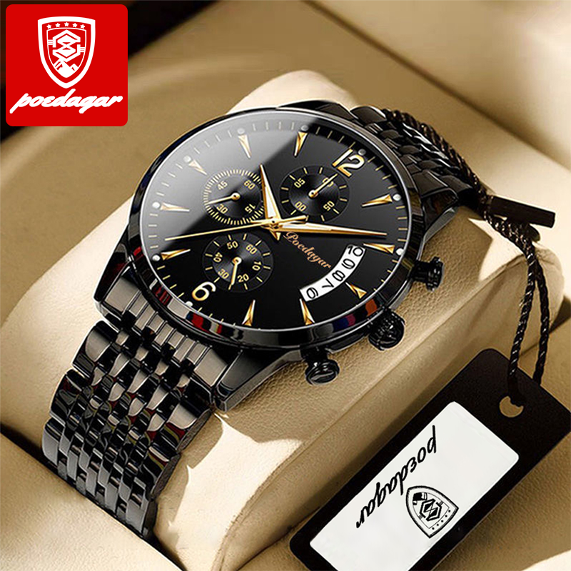 POEDAGAR Trendy Men’s Quartz Watch – Youth Style & Elegant Design