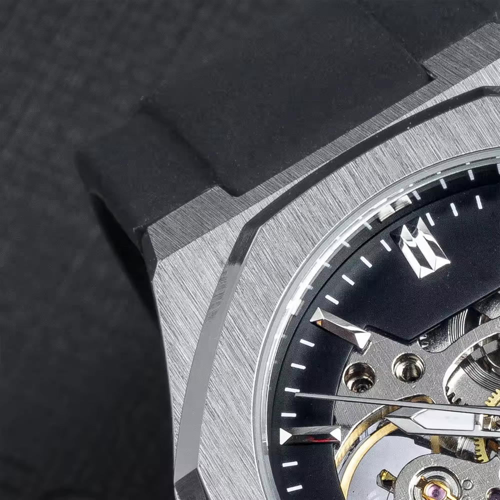 Men’s Premium Automatic Watch – Skeleton Design, Custom Branding, Waterproof