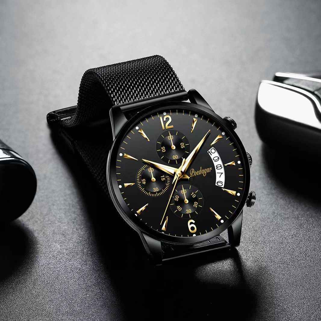 POEDAGAR Trendy Men’s Quartz Watch – Youth Style & Elegant Design