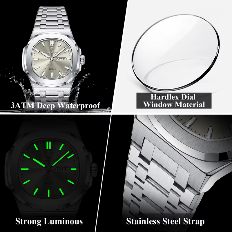 High-End Men’s Quartz Watch – Waterproof & Luminous Dial