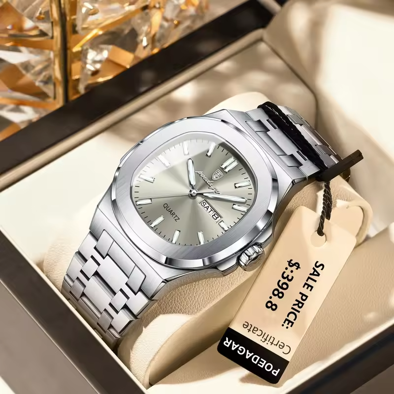 High-End Men’s Quartz Watch – Waterproof & Luminous Dial