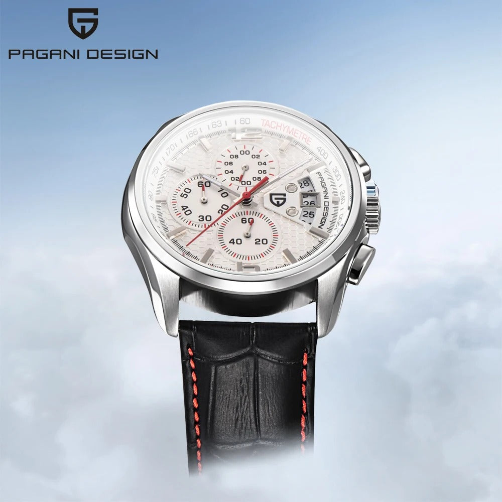 Luxury Men’s Leather Quartz Watch – Elegant, Water-Resistant Timepiece