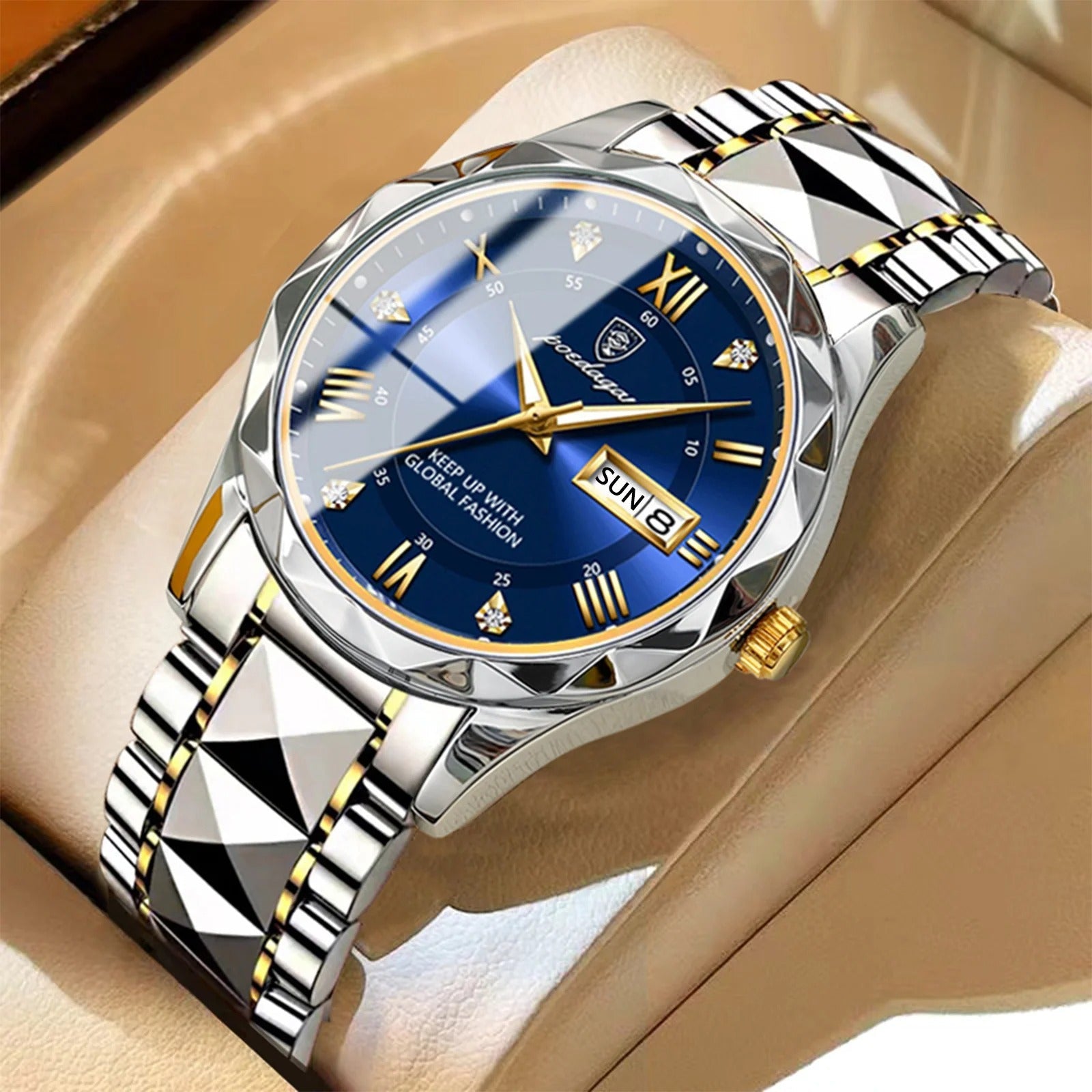 POEDAGAR Business Watch for Men – Elegant, Durable & Date Display