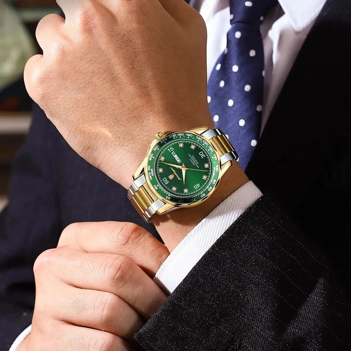 POEDAGAR Men’s Sport Watch – Date, Week & Luminous Display