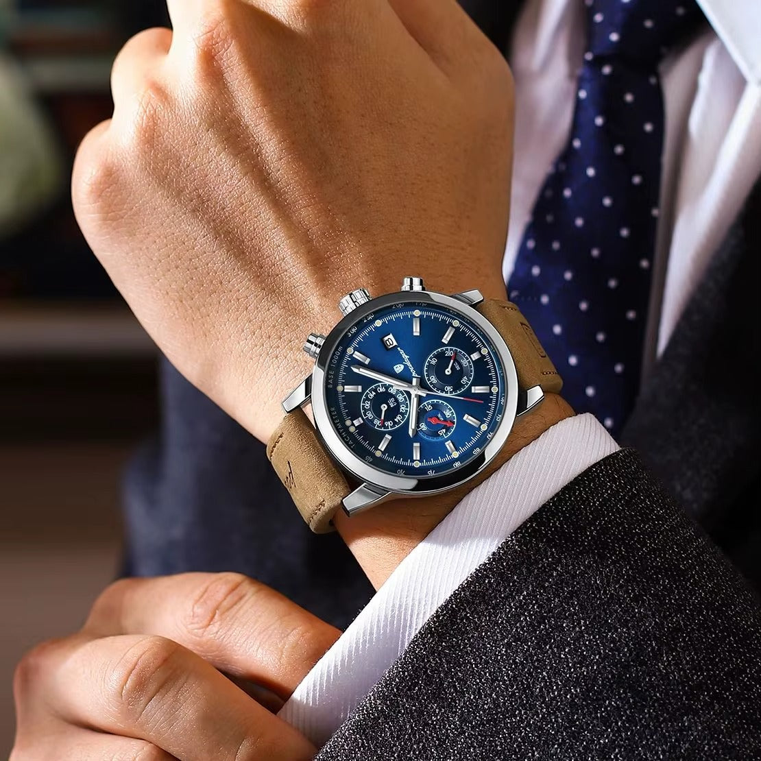 POEDAGAR Luxury Sports Men’s Watch – Luminous & Waterproof