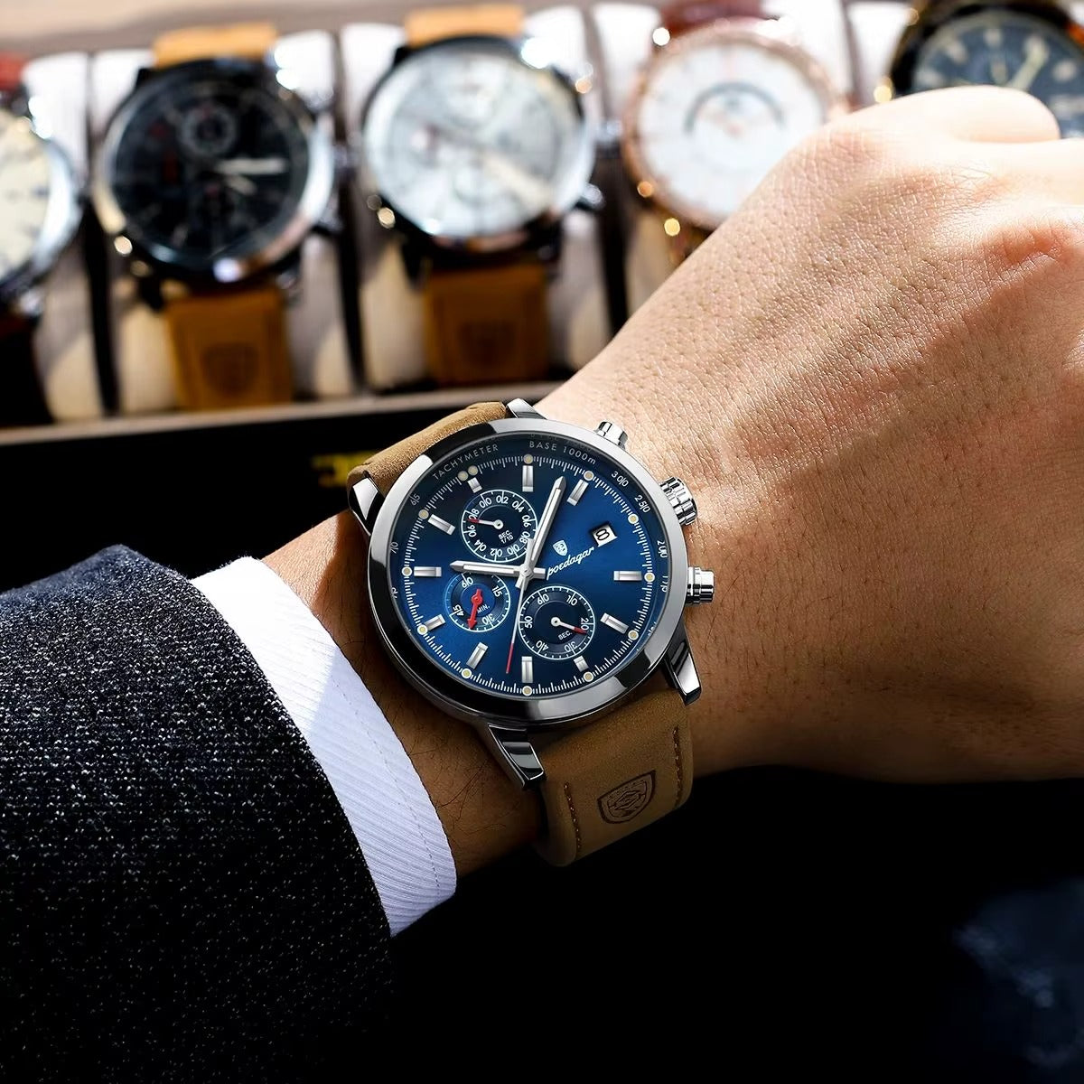 POEDAGAR Luxury Sports Men’s Watch – Luminous & Waterproof