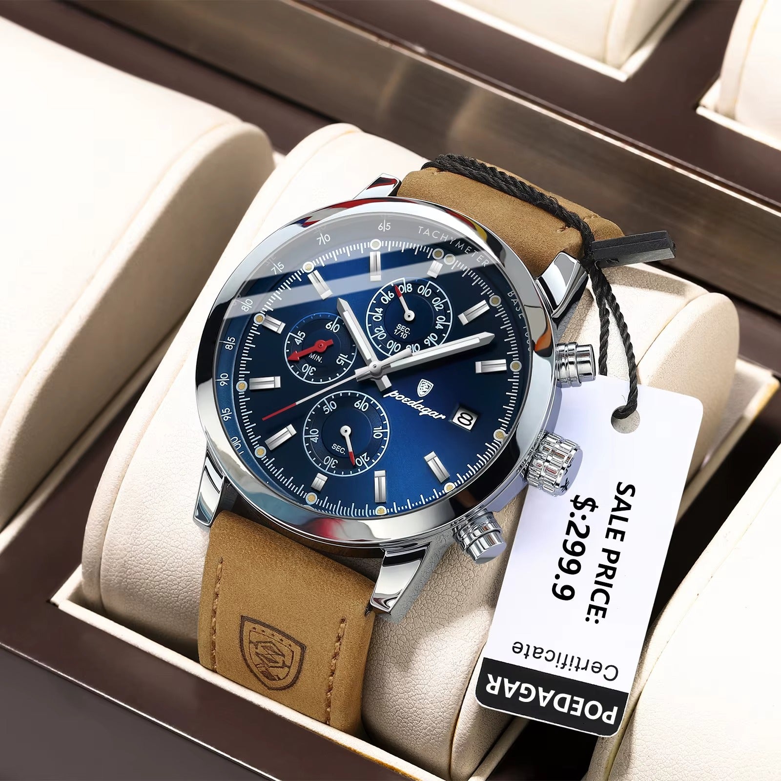 POEDAGAR Luxury Sports Men’s Watch – Luminous & Waterproof