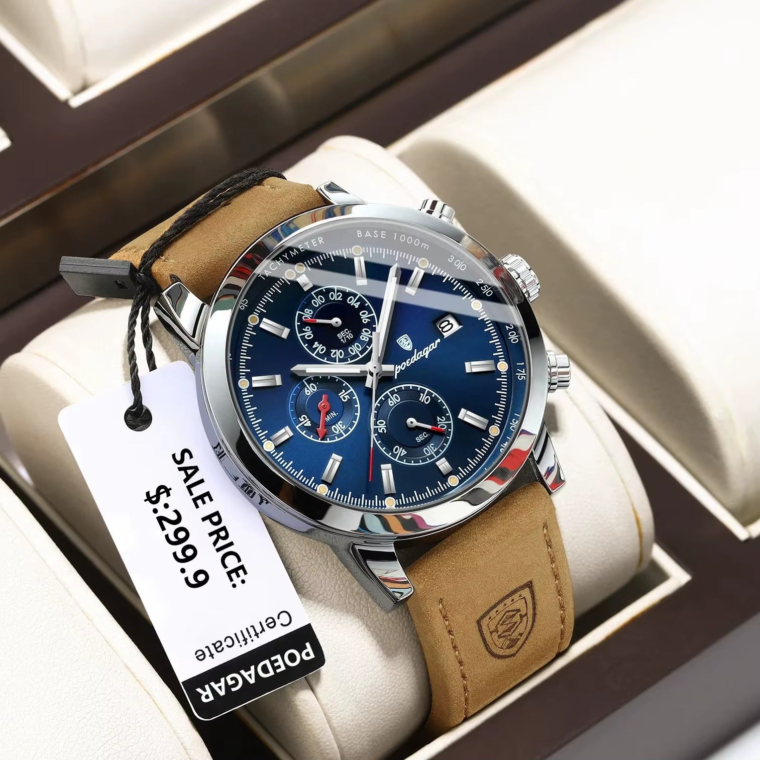 POEDAGAR Luxury Sports Men’s Watch – Luminous & Waterproof