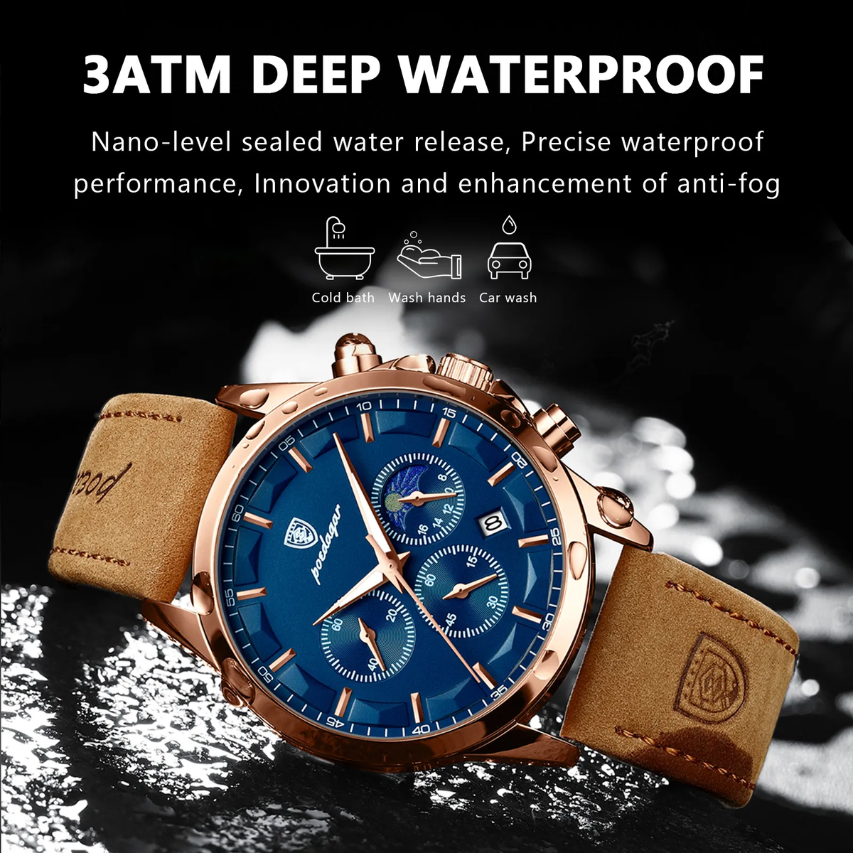 Genuine Automatic Watch for Men – Trendy Waterproof Timepiece