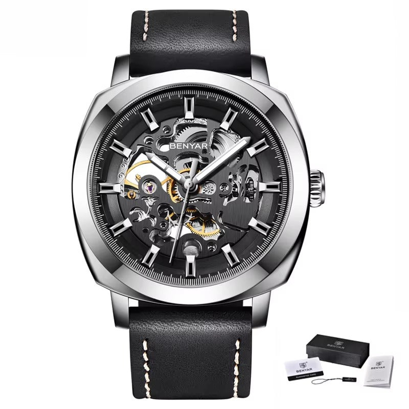 Aureon Automatic Skeleton Watch – Luxury Mechanical Timepiece for Men