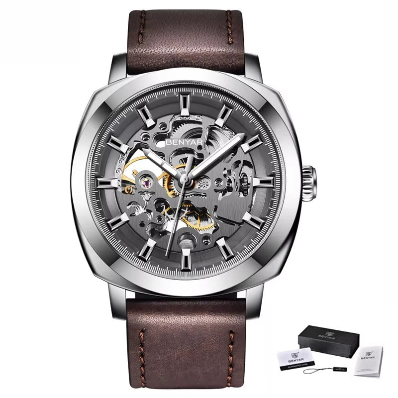 Aureon Automatic Skeleton Watch – Luxury Mechanical Timepiece for Men