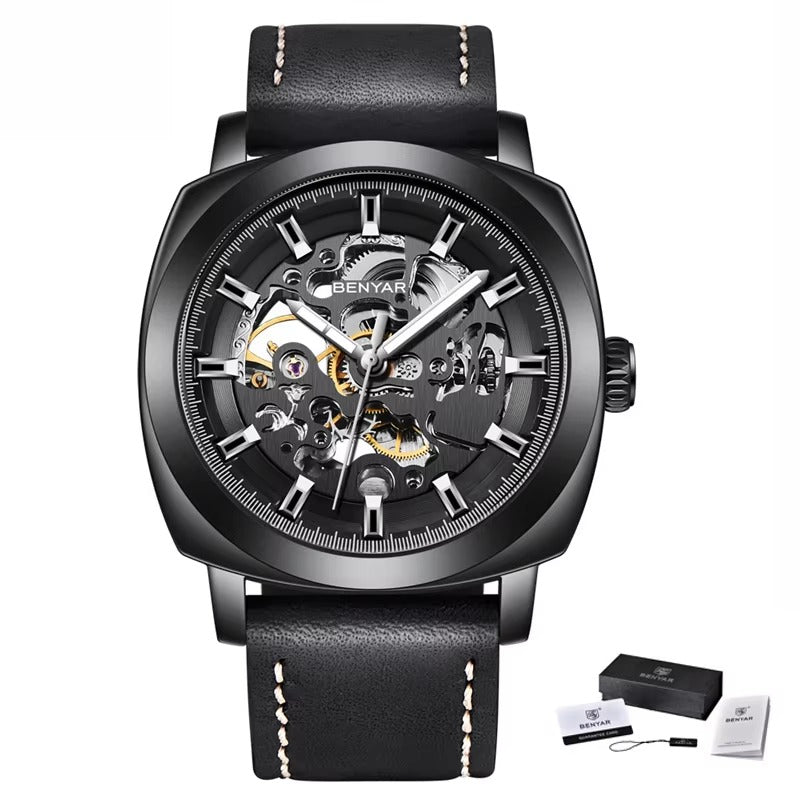 Aureon Automatic Skeleton Watch – Luxury Mechanical Timepiece for Men