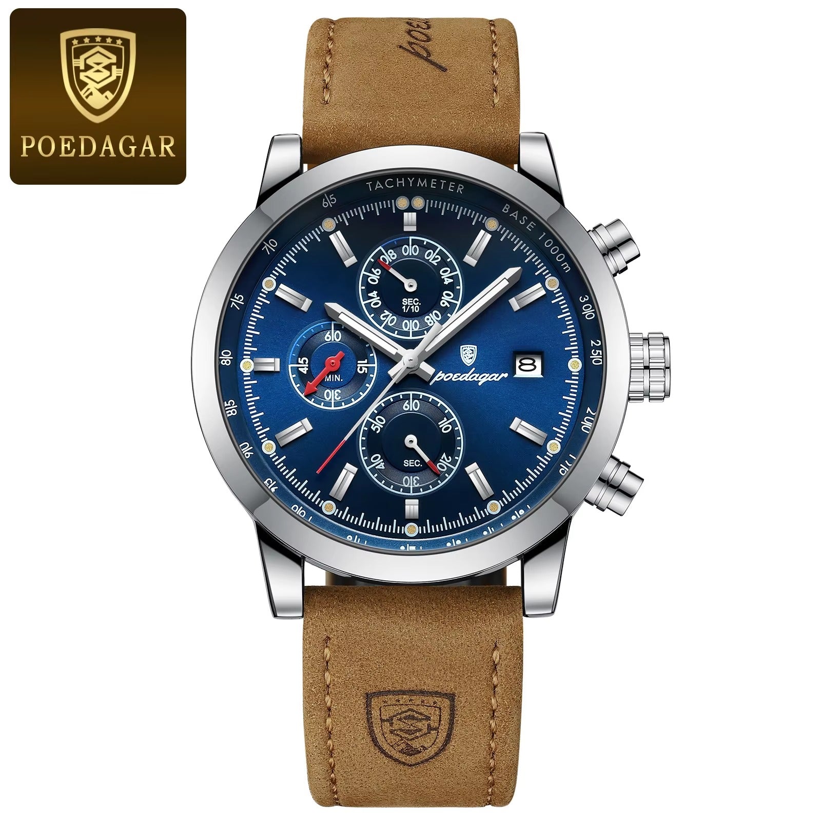 POEDAGAR Luxury Sports Men’s Watch – Luminous & Waterproof
